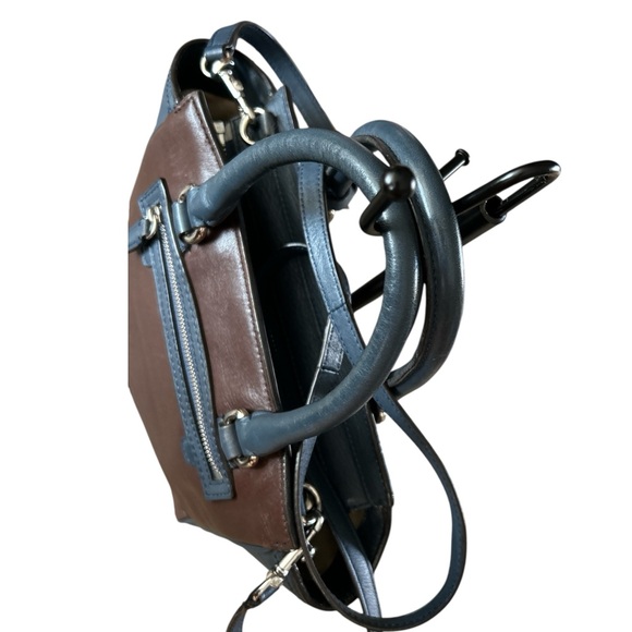 Coach Legacy Mini Tanner Leather Tote in Navy & Brown - Picture 5 of 7